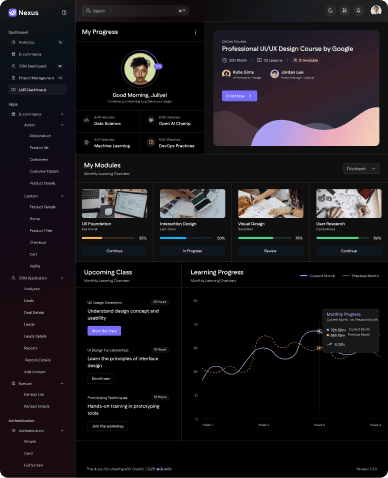 SaaS and web app design mockup